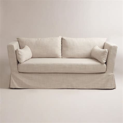 World market sofa - Sleek and modern in ivory, our Frances sectional sofa comes complete with a right-facing chaise, armless chair and end chair. Crafted with a visible hardwood frame and streamlined black metal legs, its plush upholstery is smooth, cozy and inviting in an elegant neutral hue that complements any decor. ... Join World Market …